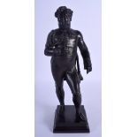 A RARE 19TH CENTURY BERLIN IRONWORKS FIGURE OF GEORGE IV modelled as Prince Regent. 28 cm high.