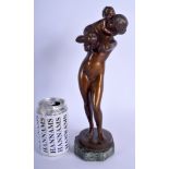 Rudolf Kaesbach (1873-1955) German, Bronze, Nude and child. Bronze 28 cm high.