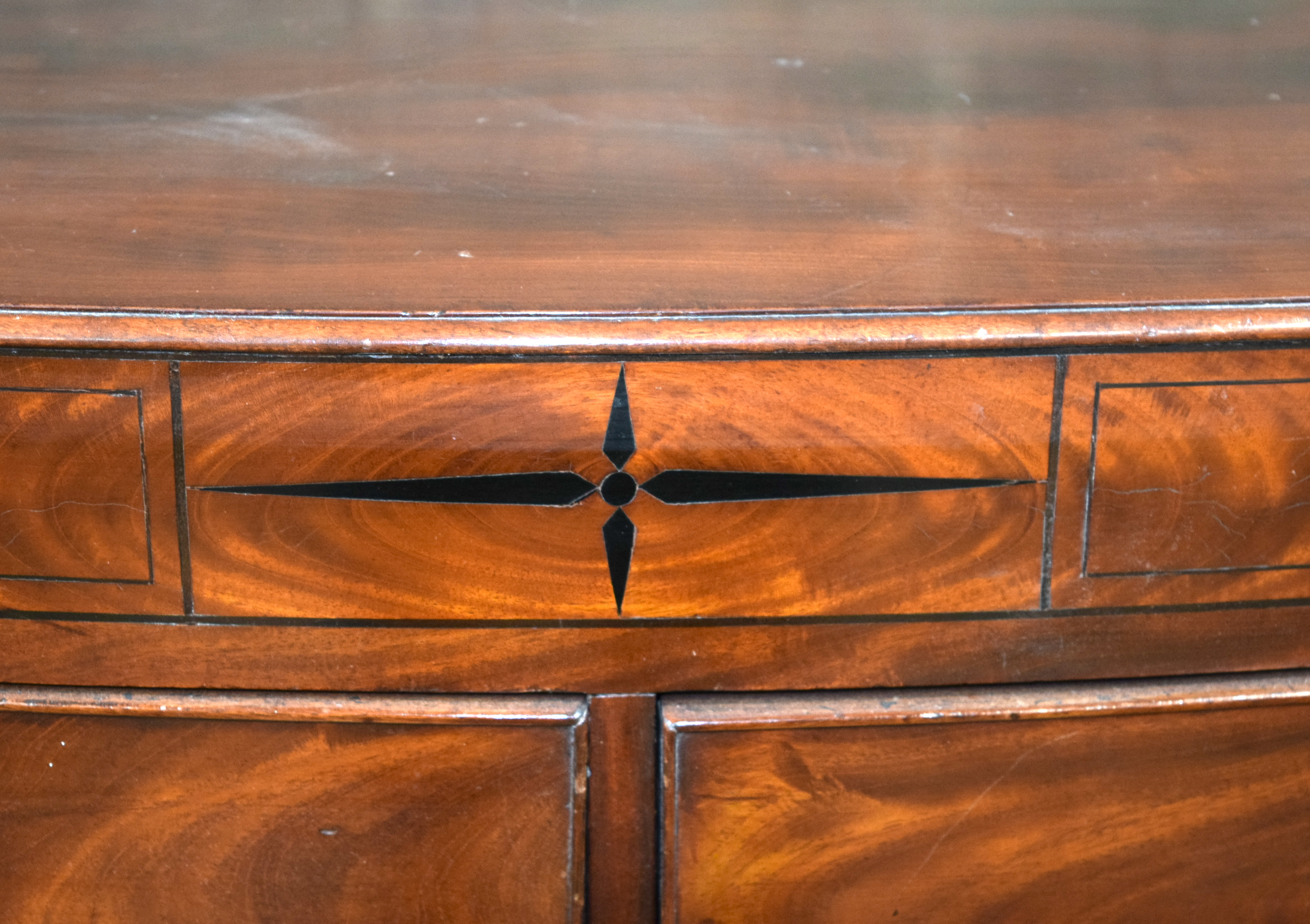 Circa 1850 Chest of Drawers with cross banding to top 5 drawers. 113cm x 105cm - Image 8 of 13
