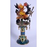 A CHINESE CLOISONNE ENAMEL VASE 20th Century. 16.5 cm high.