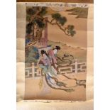 TWO EARLY 20TH CENTURY CHINESE INK WORK SCROLLS Late Qing/Republic. (2)