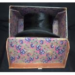 A boxed Kirsop and Son Top hat 22.5 x 16.5 interior