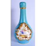 19th c. Coalport bottle vase and cover painted with birds in the manner of Thomas Martin Randall on