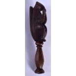 A RARE 19TH CENTURY CONTINENTAL TREEN SQUIRREL MONKEY NUT CRACKER. 16 cm long.