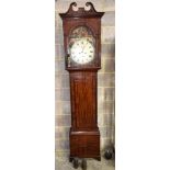 18th C Mitchell & Russell Long case clock, 8 Day movement . 227cm x 56cm