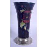 A LIBERTY TUDRIC MOORCROFT FLOWER VASE. 17.5 cm high.