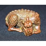 A small bronze Japanese dragon 6cm