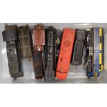 A BOX OF OLD LOCOMOTIVE TRAINS. (qty)