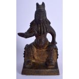 A 17TH/18TH CENTURY CHINESE BRONZE GUARDIAN Ming/Qing. 12 cm x 5.5 cm.