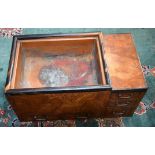 Japanese copper lined wooden travelling Food Storage Box with 5 drawers. 40cm x 75cm