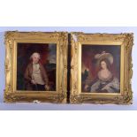 English School (19th Century) Pair, Oil on board, Reverend Vincent Beechey & another. Image 30 cm x