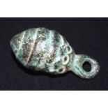 A small Chinese bronze weight 7cm x 4 cm