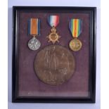 A FRAMED SET OF FOUR MILITARY MEDALS. (4)