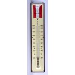 A GERMAN ADVERTISING BAYER CROSS REMEDIES TIN THERMOMETER. 110 cm x 20 cm.