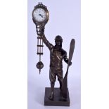 A CONTEMPORARY BRONZE RAF CLOCK. 33 cm high.