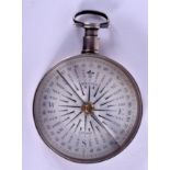 A FINE GEORGE III SILVER CASED DOLLAND COMPASS inscribed Advance with Courage. London 1808. 5 cm di