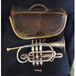 Boosey & Co Class A Cornet and case 18cm x 33cm