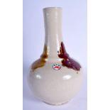 A CHINESE STONEWARE VASE painted with purple splash. 26 cm high.