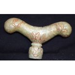 A jade dagger handle. 15 cm