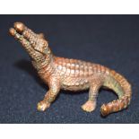 A small bronze Japanese Crocodile 9 cm