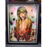 Goldie Graffiti Artist, Mixed Media, No 2 of 3, Apocalypse Angel. Image 120 cm x 88 cm.