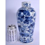 A 19TH CENTURY CHINESE BLUE AND WHITE PORCELAIN VASE Qing. 28 cm high.