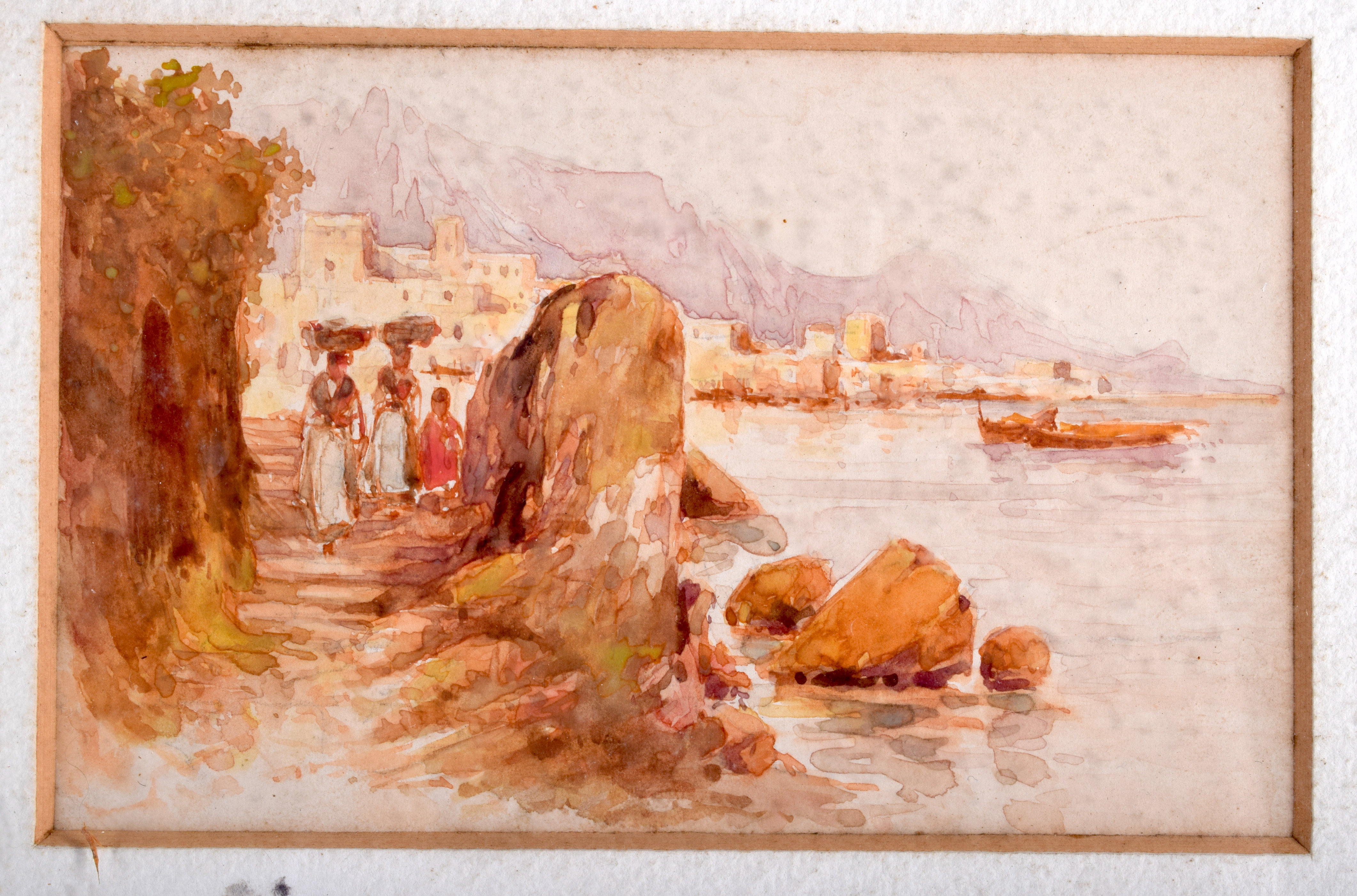 Continental School (19th Century) Watercolour, Coastal peasants, together with a fishing watercolou - Image 2 of 6