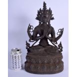 A LARGE CHINESE BRONZE BUDDHA 20th Century. 38 cm x 16 cm.