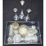 Nice group lot of glass including large candlesticks