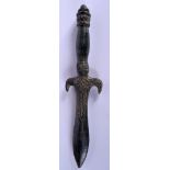 A MIDDLE EASTERN CONTINENTAL BRONZE SWORD After the Antiquity, embellished with foliage. 34 cm long