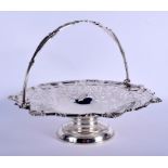 A SILVER CAKE BASKET by William Hutton & Sons Ltd. London 1901. 659 grams. 27 cm wide.