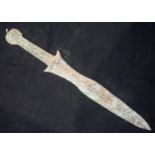 A Chinese bronze spear head 38cm