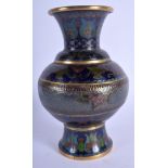 AN EARLY 20TH CENTURY CHINESE PLIQUE A JOUR ENAMELLED VASE Late Qing/Republic. 20.5 cm high.