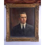 English School (C1900) Oil on canvas, Handsome male. Image 54 cm x 44 cm.