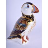 Royal Crown Derby paperweight of a Puffin. 12cm high