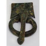 A Roman bronze buckle 9cm