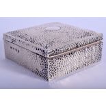 A SAMSON MORDEN SILVER BOX. Birmingham 1912. 8.25 cm square.