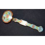 A Chinese Cloisonne bronze Ruyi Sceptre. 21cm long