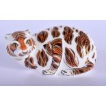 Royal Crown Derby paperweight of a Chinese New Year Tiger. 9cm wide