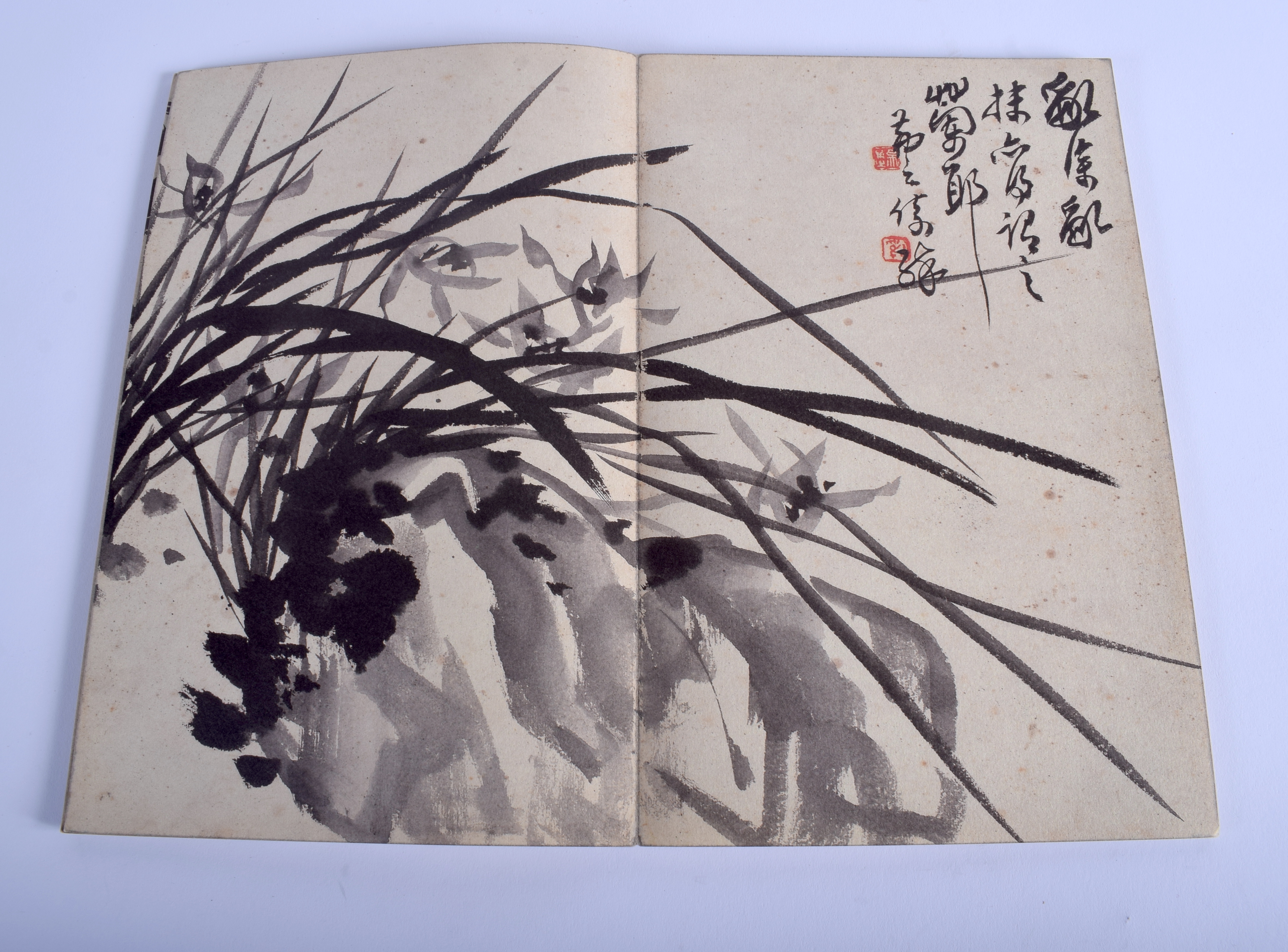 AN EARLY 20TH CENTURY CHINESE BLACK AND WHITE BOOKLET Late Qing/Republic. 35 cm x 28 cm each open - Image 4 of 7