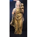 A large 17th/18th century European wooden statue 80 x 33cm