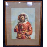 Framed water colour of a soldier by William Henry Haines (1812- 1884)33cm x 25cm