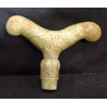 A jade dagger handle. 14.5 cm