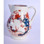 Lowestoft sparrowbeak jug painted with Two Birds pattern. 7.5cm high