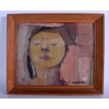 Continental School (C1953) Robert McGowan, oil on board, Yellow face. Image 29 cm x 25 cm.