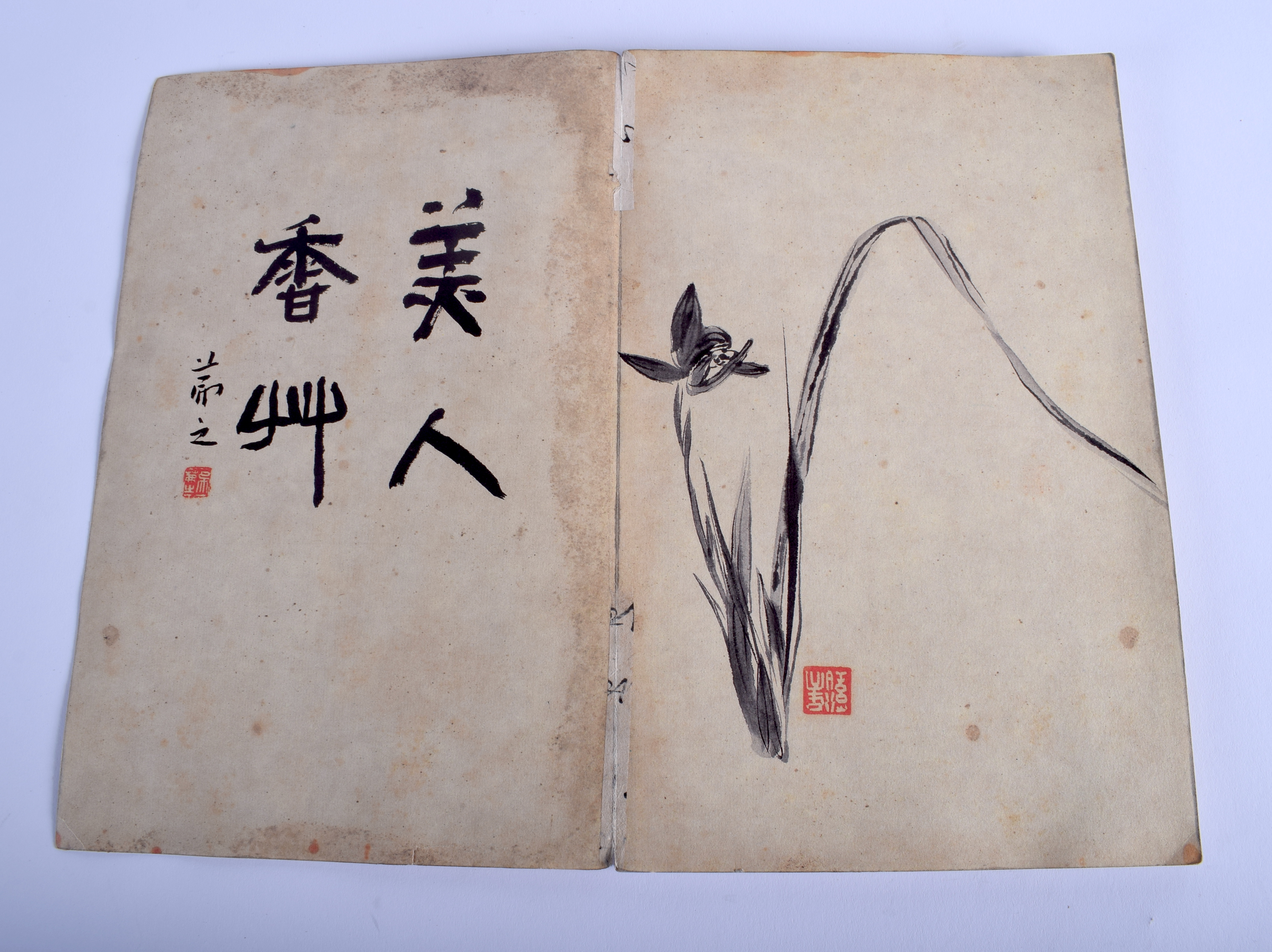 AN EARLY 20TH CENTURY CHINESE BLACK AND WHITE BOOKLET Late Qing/Republic. 35 cm x 28 cm each open - Image 2 of 7