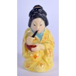Royal Worcester enamelled candle snuffer of the Geisha c. 1918. 7cm high