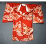 TWO JAPANESE TAISHO PERIOD SILK KIMONO. (2)