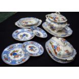 An attractive ceramic floral pattern dinner service