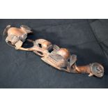 A Chinese carved wooden Ruyi Sceptre. 42cm long